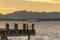 The Olympic Mountains and Ferry Boats