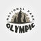 olympic national park travel vintage logo vector illustration design