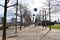 The Olympic park walkway at the Olympic stadium