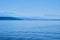 Olympic Peninsula, Washington seen from boat in the Salish Sea