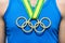 Olympic Rings Gold Medal Brazil Ribbon