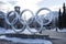 Olympic rings in Whistler Olympic Plaza used for the 2010 winter games
