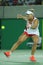 Olympic silver medalist Angelique Kerber of Germany in action during tennis women\'s singles final