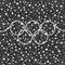 Olympic style silver falling stars shining background