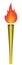 Olympic torch with flame isolated. Vector