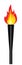 Olympic torch with flame isolated. Vector