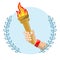 Olympic torch icon.