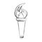 Olympic torch isolated icon