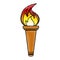 Olympic torch isolated icon