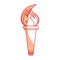 Olympic torch isolated icon