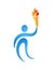 Olympic Torch with runner.