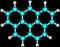 Olympicene molecular structure on black