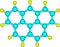 Olympicene molecular structure on white