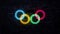 The Olympics Logo As Retro Neon
