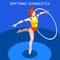 Olympics Paralympics Game Rio Brasil 20Rhythmic Gymnastics Hoop Olympics Icon Set