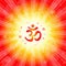 Om or Aum Indian sacred sound. The symbol of the divine triad of Brahma, Vishnu and Shiva. The sign of the ancient mantra. Om sign