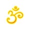 Om,Aum,sacred sound,primordial mantra,word of power,pictogram symbol of divine triad of Brahma, Vishnu and Shiva.Hand-drawn sign
