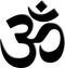 Om or Aum in Sanskrit in the Hindu and Vedic tradition - a sacred sound, the original mantra