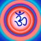 Om and  colorful meditation background