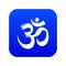 Om symbol hinduism icon blue vector