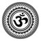 Om symbol inside mandala.