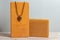 Om Symbol Necklace. Brown Sadhu wooden boards with nails for yoga and spiritual practices