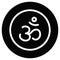 om vector glyph icon. Hindu festival, Hindu celebration