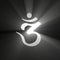 OM word enlightenment light flare