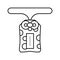 omamori amulet shintoism line icon vector illustration