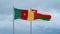 Oman and Cameroon flag