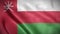 Oman flag background realistic waving in the wind 4K video, for Independence Day or Anthem (perfect loop)