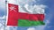 Oman Flag in a Blue Sky
