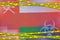 Oman flag and Covid-19 quarantine yellow tape. Coronavirus or 2019-nCov virus concept