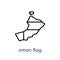 Oman flag icon. Trendy modern flat linear vector Oman flag icon