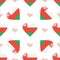 Oman flag patriotic seamless pattern.