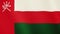 Oman flag waving animation. Full Screen. Symbol of the country.