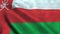 Oman flag waving in the wind. National flag Sultanate of Oman