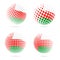Oman halftone flag set patriotic vector design.
