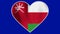 Oman Heart Love Flag Loop - Realistic 4K flag waving in the wind