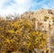 in oman mountain the old abandoned village arch house and cl