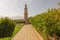 Oman, Muscat, Sultan Qaboos Grand Mosque architecture park landscape. Oman, Muscat, Sultan Qaboos Grand Mosque architecture park