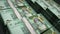 Oman Rial money banknotes pack seamless loop