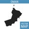 Oman vector map with title