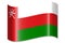 Oman - waving country flag, shadow