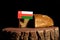 Omani flag on a stump with bread