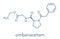 Omberacetam nootropic drug molecule. Skeletal formula.