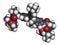 Ombitasvir hepatitis C virus HCV drug molecule. Inhibitor of nonstructural protein 5A NS5A.