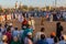 OMDURMAN, SUDAN - MARCH 8, 2019: Sufi Whirling Dervishes during the traditional Friday religious ceremony at Hamed al