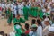 OMDURMAN, SUDAN - MARCH 8, 2019: Sufi Whirling Dervishes during the traditional Friday religious ceremony at Hamed al