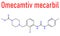 Omecamtiv mecarbil heart failure drug molecule. Skeletal formula.